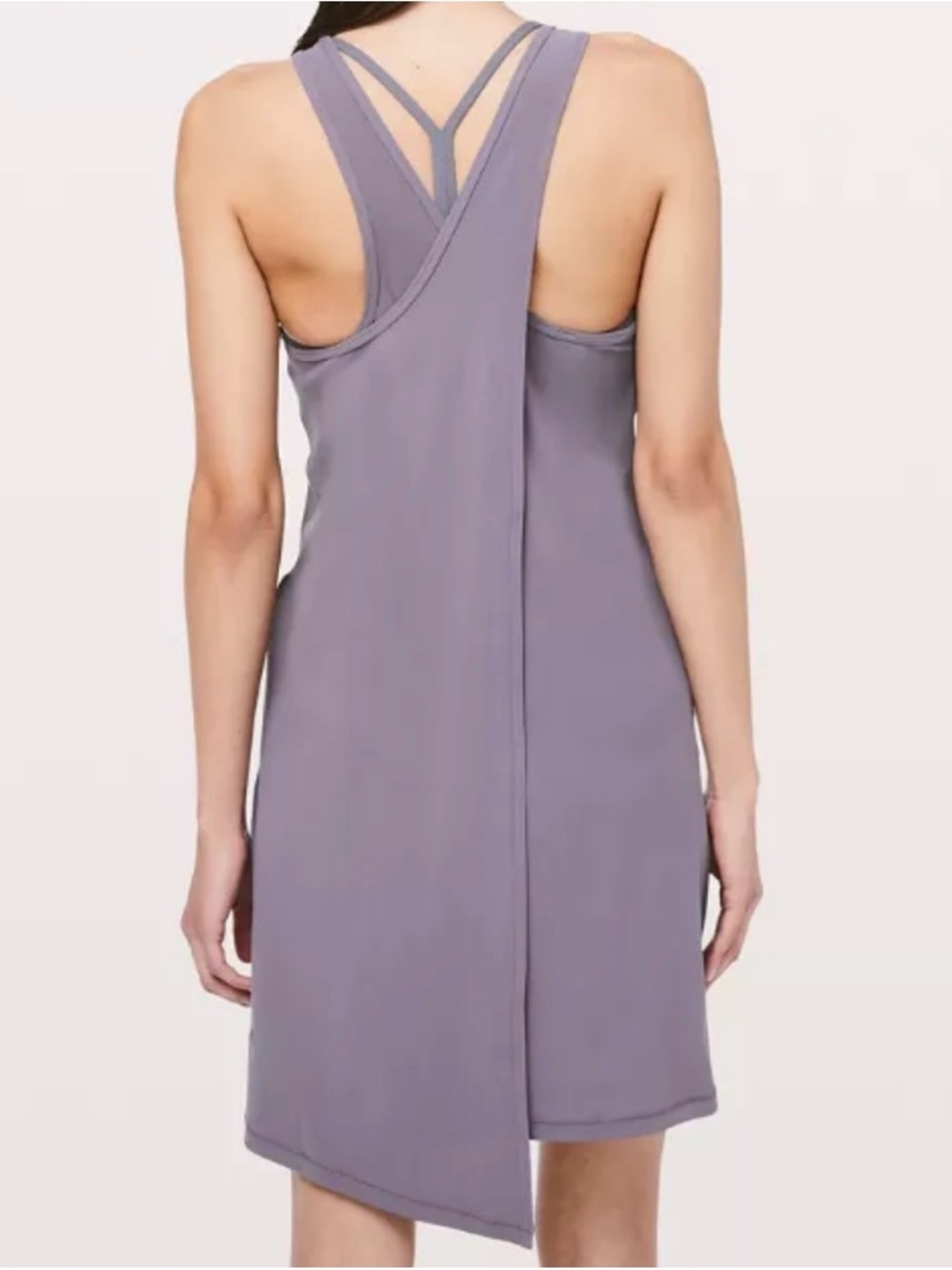 Lululemon (6) Early Morning purple athletic women’s mini Dress crossover back